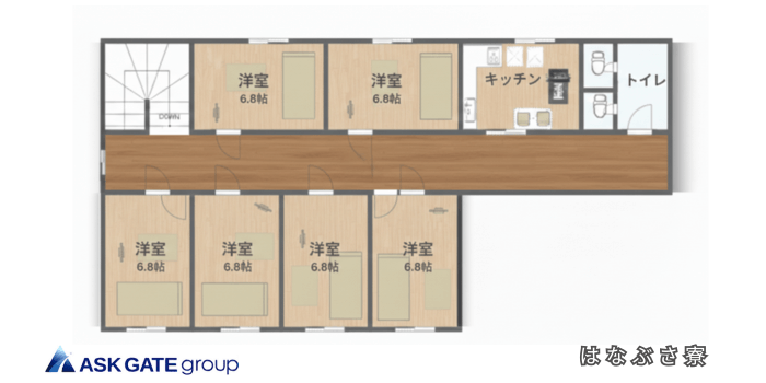 はなぶさ寮 間取り図