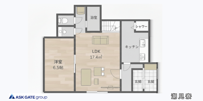潮見寮 間取り図